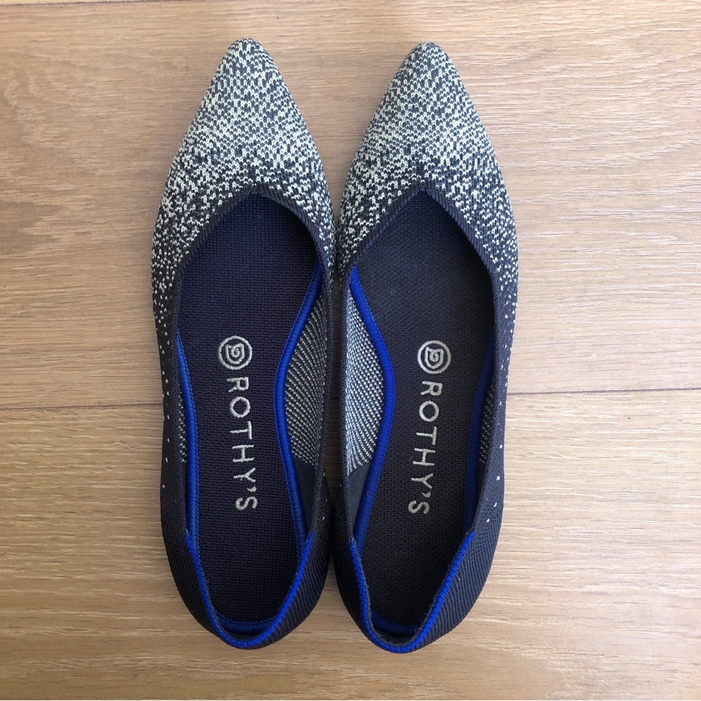 Retired Slate Metallic Rothy’s sz 8 GUC